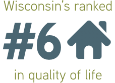 Wisconsin ranked #6 in quality of life